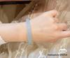 Raspberry Sparkling Water Chalcedony Dangle Bracelet: New Chinese Style Hanfu Accessory with 8mm Round Bar.