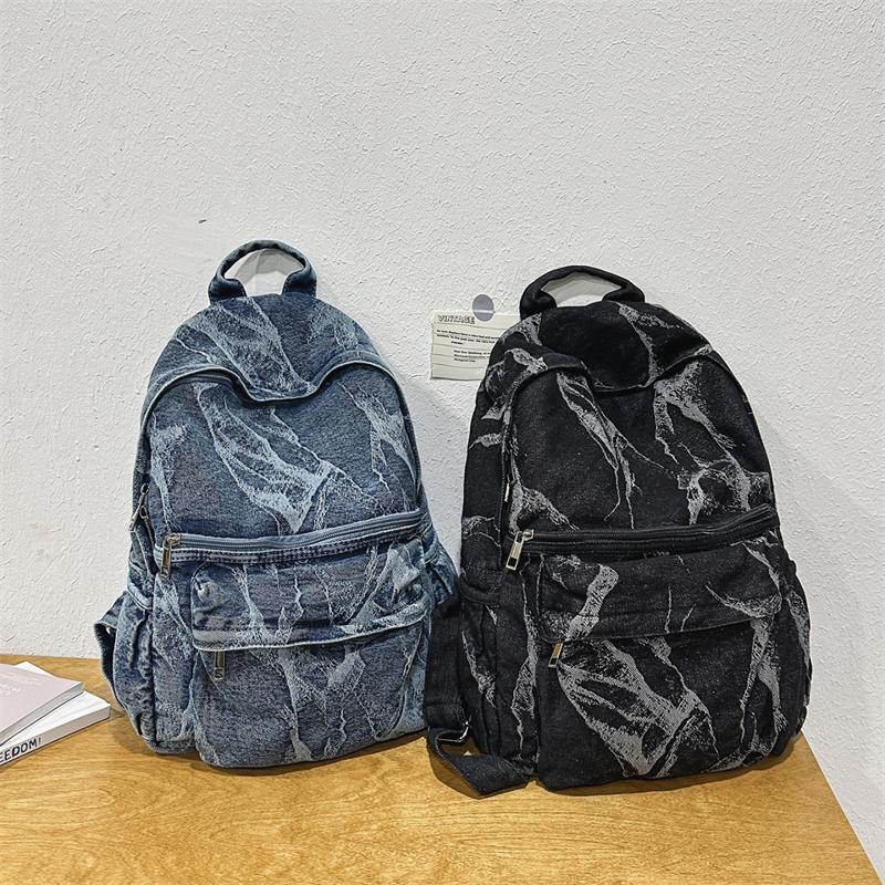 Denim Backpack Travel Lightweight Backpack