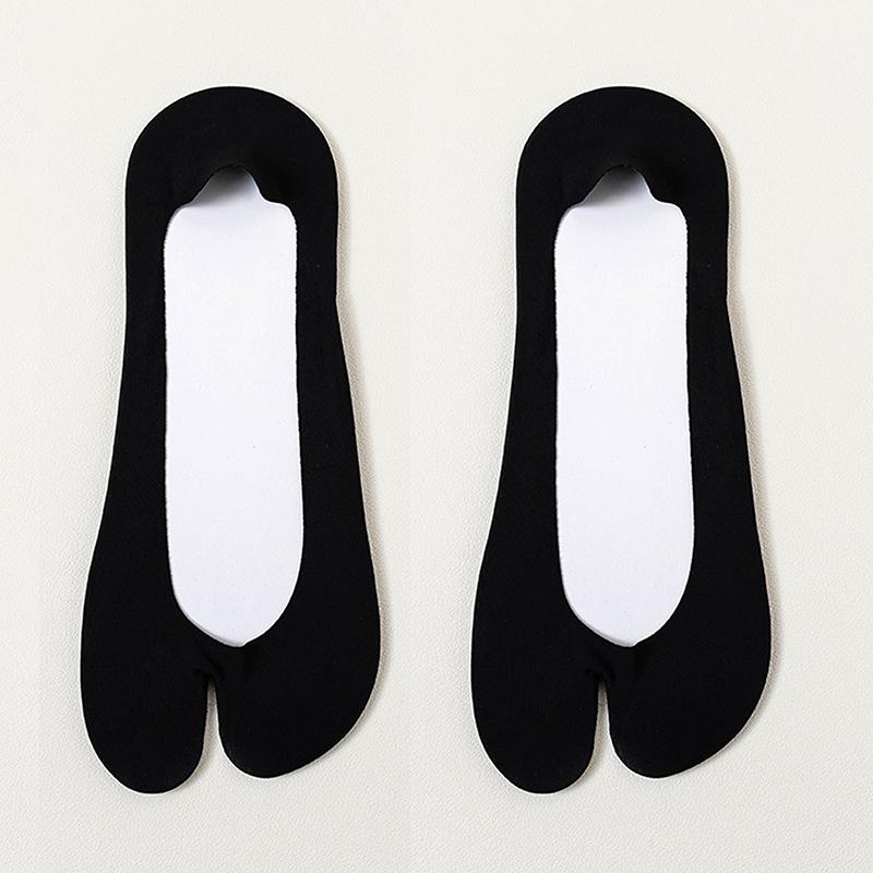 

Ультратонкие носки с раздельным пальцем, летние, для улицы, невидимые носки-таби с двумя пальцами, носки-подследники, носки-лодочки до щиколотки с пальцами для женщин, дам чёрный