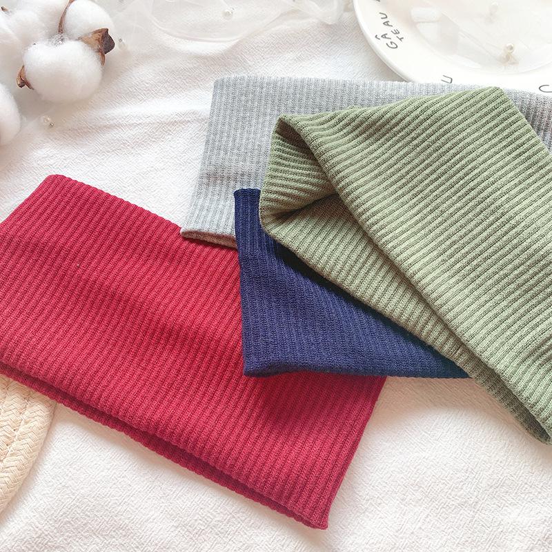 Trendy European-American Knit Sports Headband for Women – Versatile, Sweat-Absorbent, and Stylish for Running