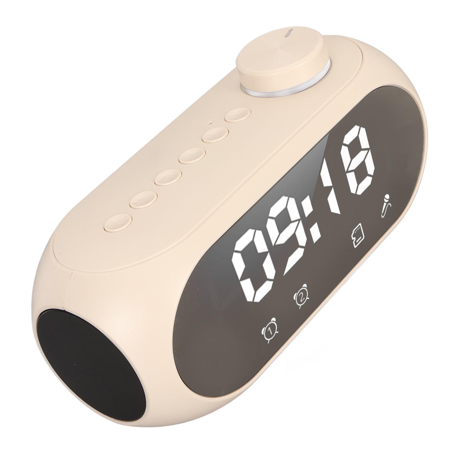 

Бездротовий Динамік RGB-підсвічування Потужний Бас Дисплей Температури Голосове Оголошення FM-радіо Дзеркальний Будильник