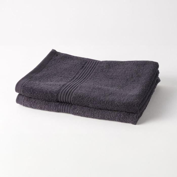 TODAY Essential - Set of 2 Hand Towels 50x90 Cm 100% Cotton Charcoal Color