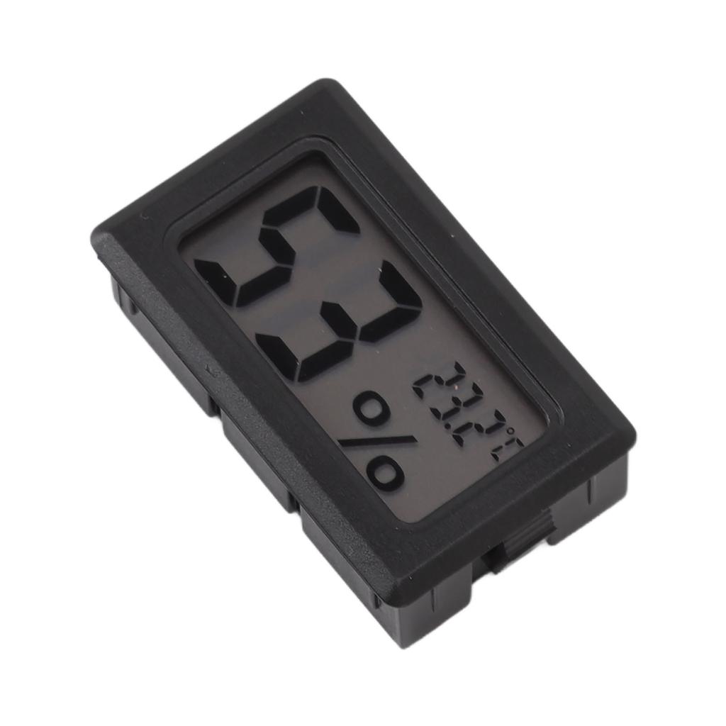 Thermometer Hygrometer Black LCD HD Digital Display Embedded Electronic Temperature Humidity Meter