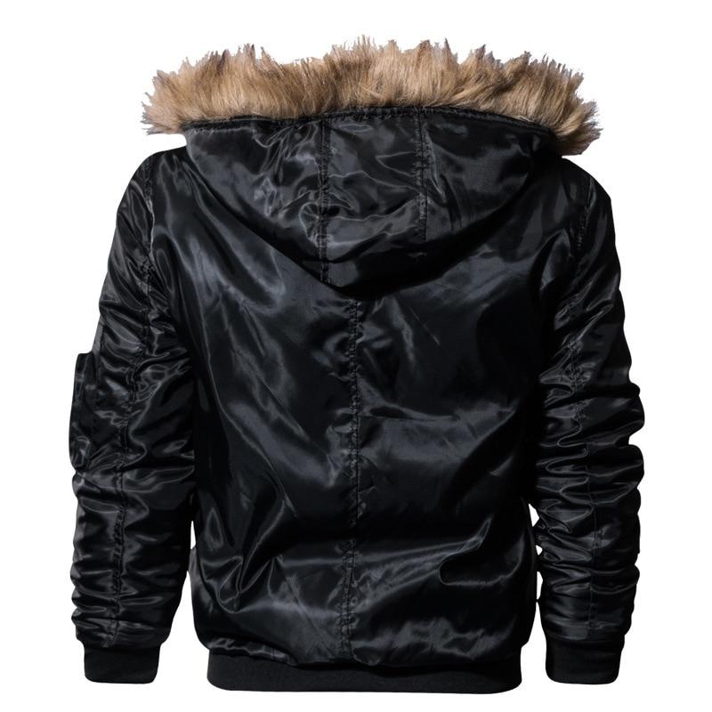 Mens Winter Jacket Coats Thick Thermal Cotton Parka Jacket Men Faux Fur Warm Hoodies Tactical Jackets Parks Homme