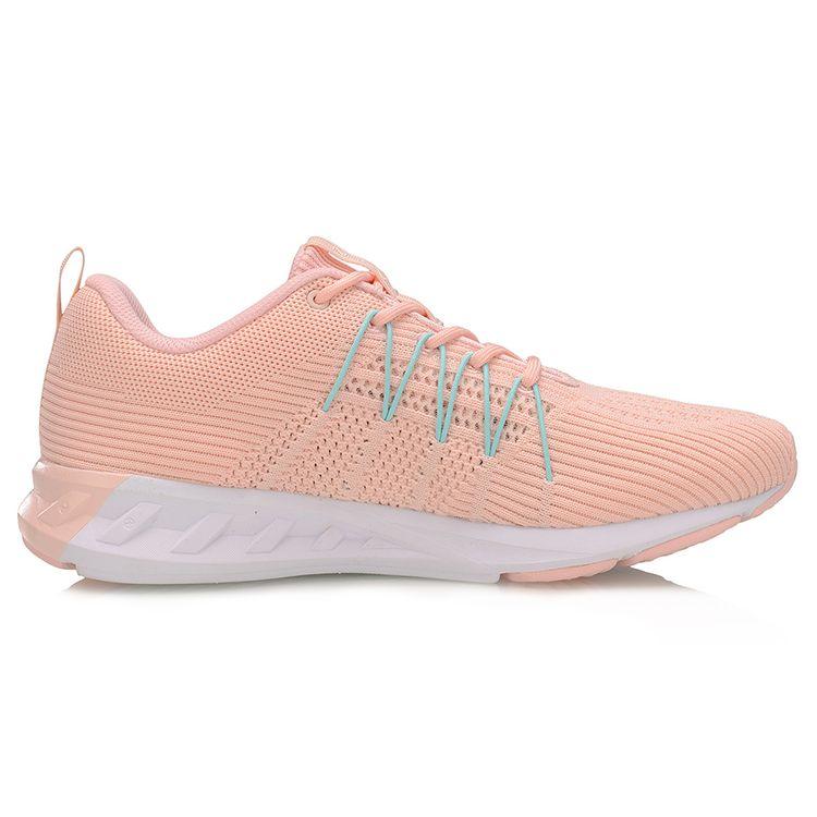 Li-Ning Seamless Breathable Low-Top Running Shoes Women Sneakers Salt-Pink ARHP156-4