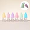 4-5ml Pusta tubka na błyszczyk z dużą główką pędzelka, DIY Plastikowy elegancki pojemnik na płynną pomadkę, Okrągła mini buteleczka na próbki błyszczyka