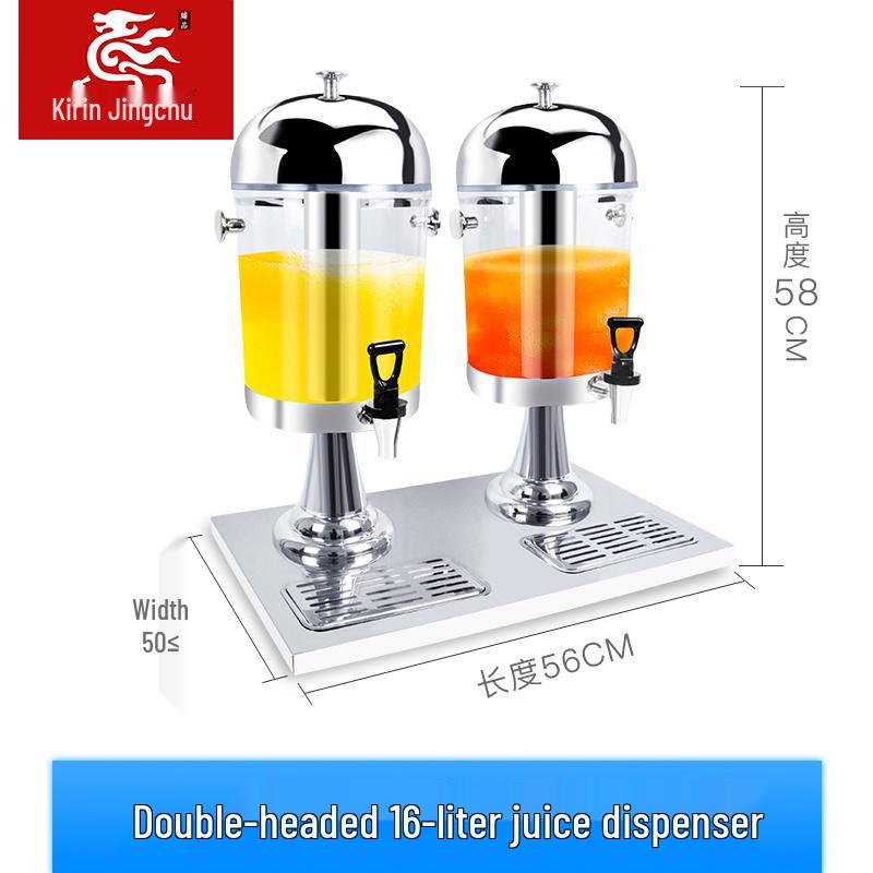 Stainless Steel Transparent Beverage Dispenser for Milk Tea & Fruit Juice
