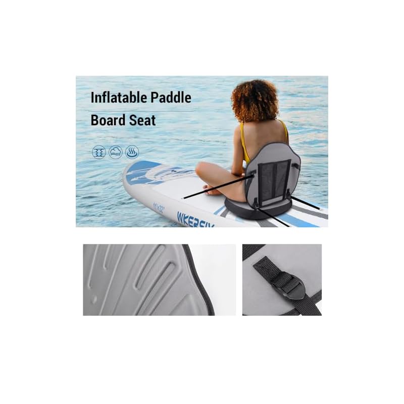 Daconovo Removable Kayak Seat with Back Support - Adjustable Seat for Inflatable Paddleboards and Kayaks