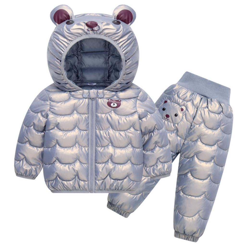 Children's Cotton-padded Jacket Set Children's Winter Coat Cotton-padded Jacket Cotton-padded Pants Two-piece Set