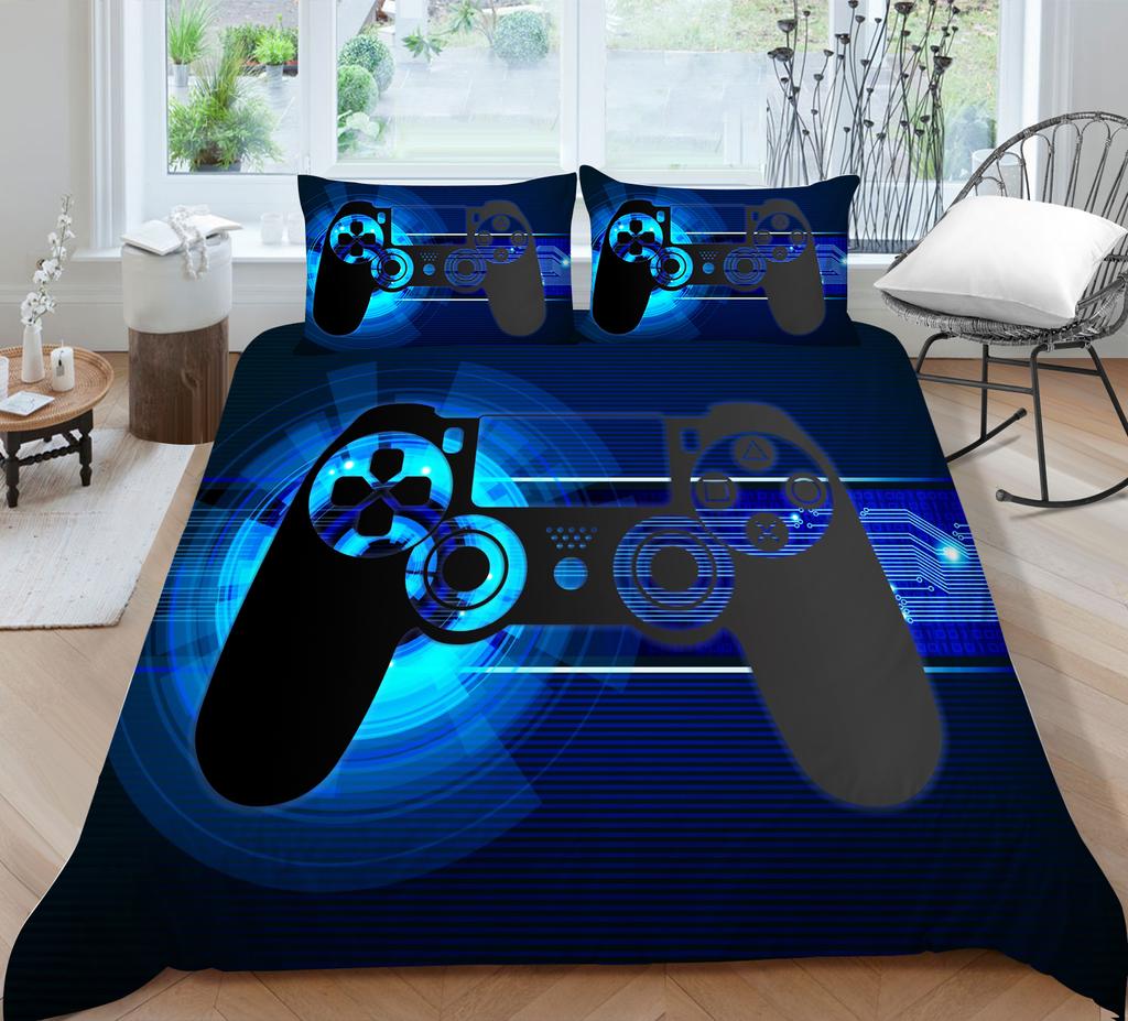 3D Luxury Bedding Set Children's Game Mouse Pattern Quilt Cover and Pillowcase 2 or 3 Full-size Washable Comfortable Bedding
