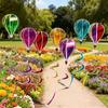 1PC Wind Turning Random Color Hot Air Balloon Rotating Colorful Wind Spinners Rainbow Plastic Material Wind Strips Picnicking
