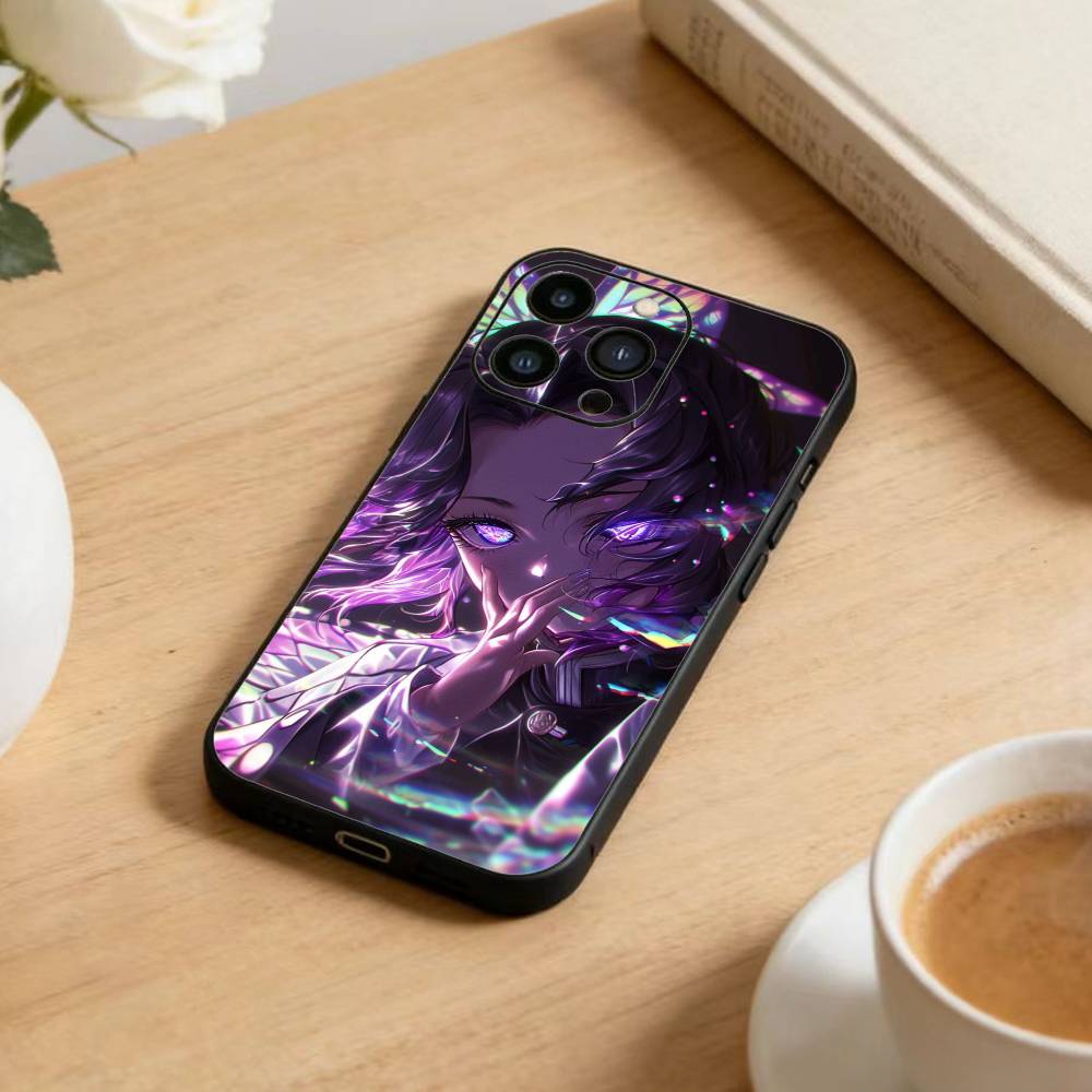 Oshi No Ko A-Anime Cute Phone Case For iPhone 16,15,14,13,12,17,Pro Max,Plus Silicone Black Case