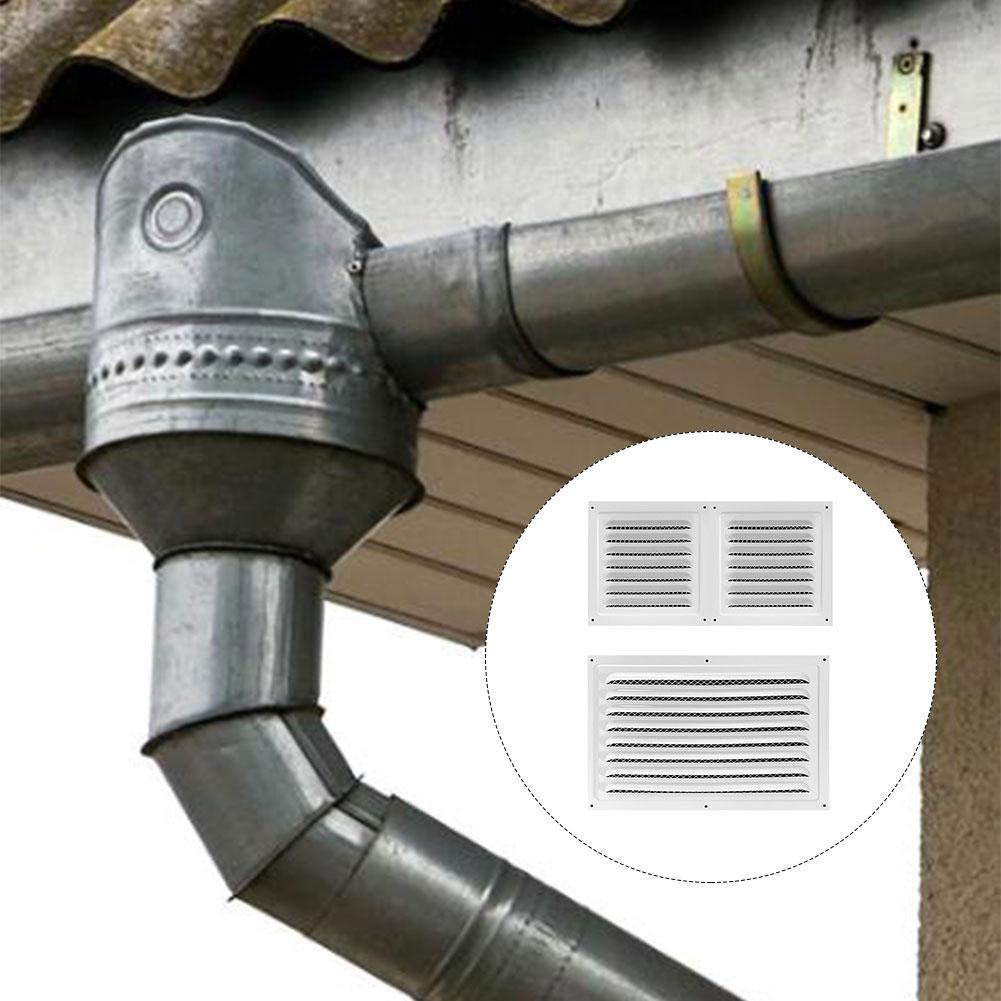 Outdoor Air Vent Cover Louvered Design Stainless Steel Mesh Filter For Garage Warehouse Bathroom HVAC Duct 150x300mm