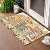 European Town Building Entrance Doormat Anti Skid Rug Retro Street View Mat For Household Entryway Decor