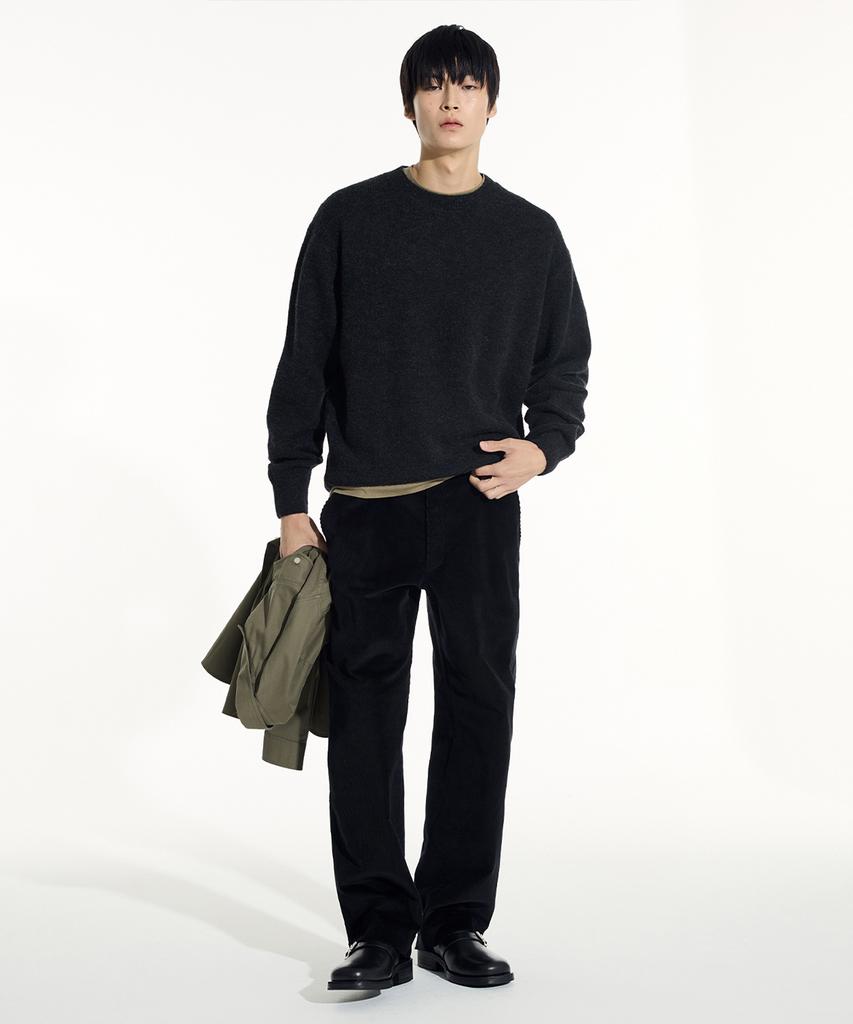 SIECLE Loose Corduroy Pants (Black)