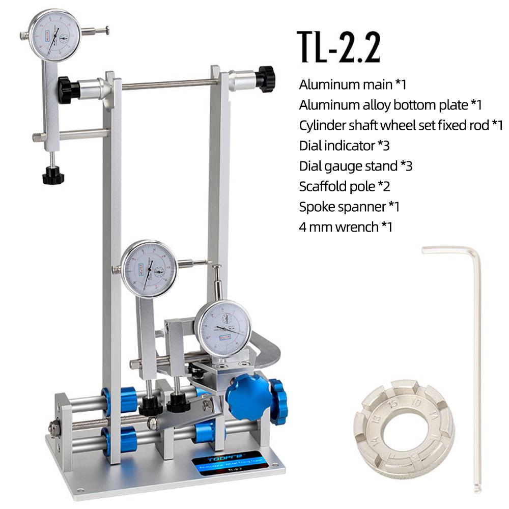 TOOPRE Professional Bicycle Wheel Truing Stand With Dial Indicator Gauge Bike Adjustment Rims Road MTB Bike Wheel Repair Tools TL-2.2