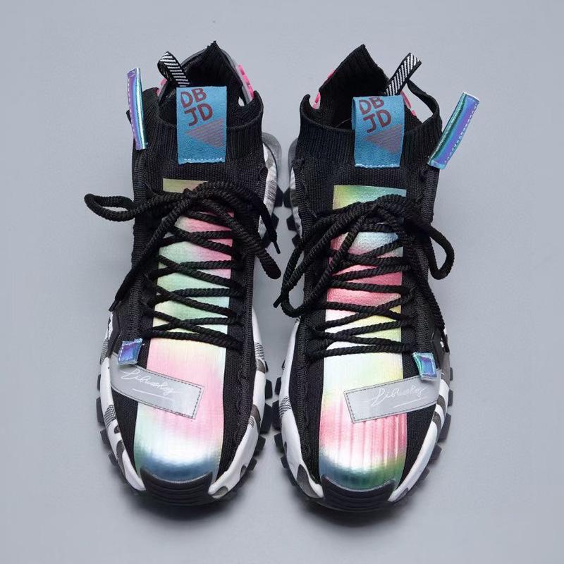 Fashion New men's shoes sports shoes men's lightweight breathable mesh running shoes knitted casual shoes, and trendy youth shoes A11