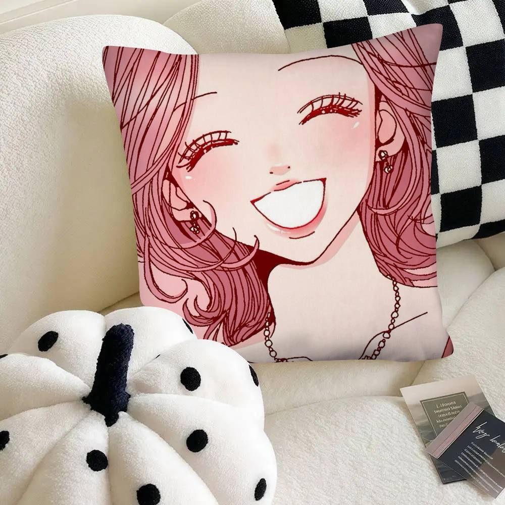 Komatsu Nana Japanese Anime NANA Pillow Case Square Pillow Bedroom Sofa Leisure Comfort Cushion Car Home Decoration