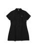 BBC EARTH W Knit Collar Point Woven Dress_Black