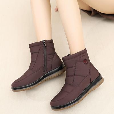 Scarpe Invernali Impermeabili Stivaletti Caldi di Peluche alla Caviglia da Donna Scarpe di Cotone Casual Leggere Stivali da Donna