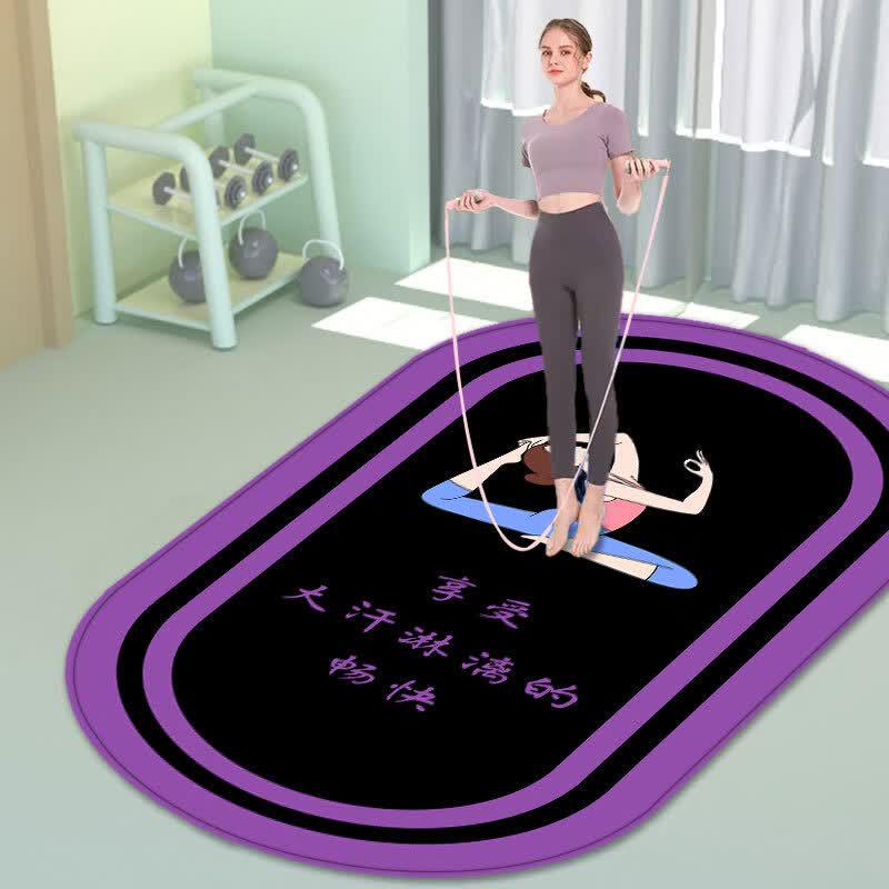 TLXT Silent Jump Rope & Yoga Mat