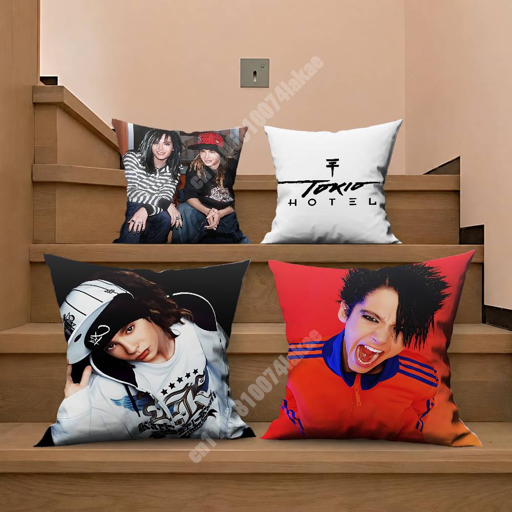 TTokio Hotel BBill TTom KKaulitz Encore Sofa Couch Pillow Cover Cushion Case Cozy Bedroom Accent Studio Furnishing