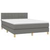 Maison Exclusive - Sommier à lattes de lit et matelas et LED Gris foncé 140x200 cm
