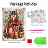 Nutcracker Christmas Tree Pearl Painting with Frame 3D Sparkling Canvas Art Relaxing Craft for Bedroom Wall Decor Gift Decorations