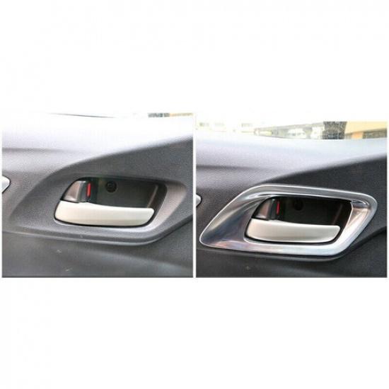 For Honda Fit Jazz Cover Trim ABS Matte Silver Interior Door Handle 2014-2020