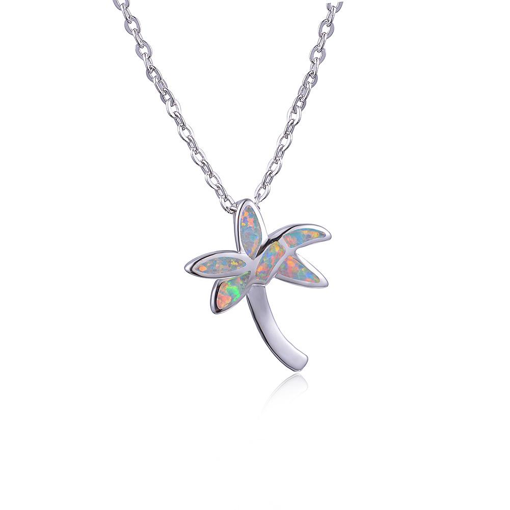 European and American Coconut Tree Pentagram Pendant Necklace with Versatile Temperament and High End Feel