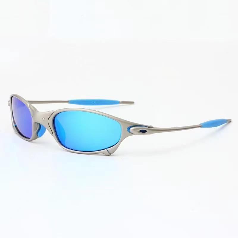 Neue Outdoor-Sonnenbrille mit silbernem Metallrahmen, polarisiert, für Damen und Herren, Mode, Fahren, Sportbrille