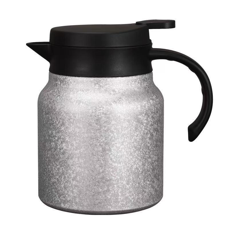 Titanium-Coated Smart Temperature Kettle, Large Capacity, Anti-Scald, Double-Walled, Insulated Tea Pot, Slow Cooker with Handle
