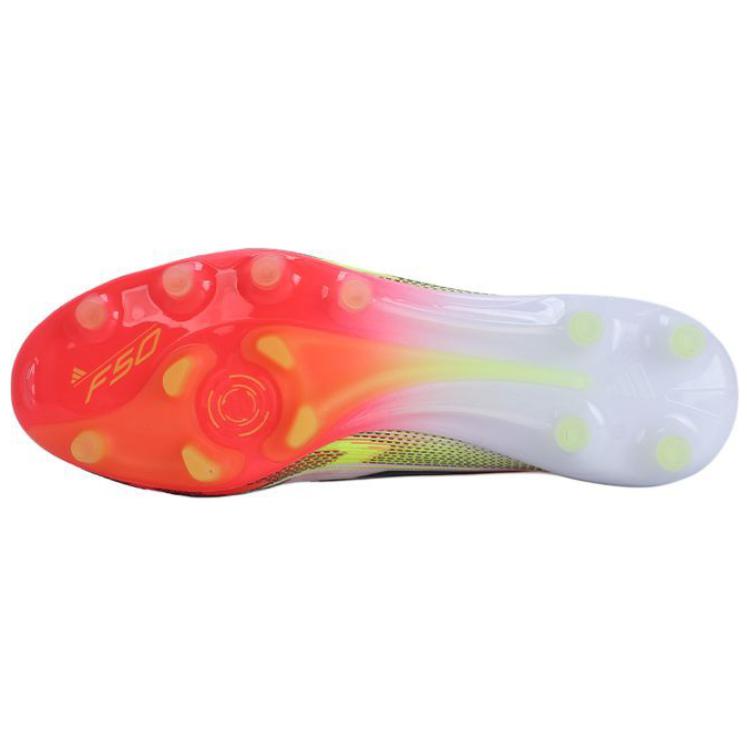 Adidas F50 Elite Měkké Pohodlné AG (Gumové krátké kolíky) Umělá tráva Protiskluzové Odolné Fotbalové kopačky Unisex Fotbalové kopačky Bílé IE1273