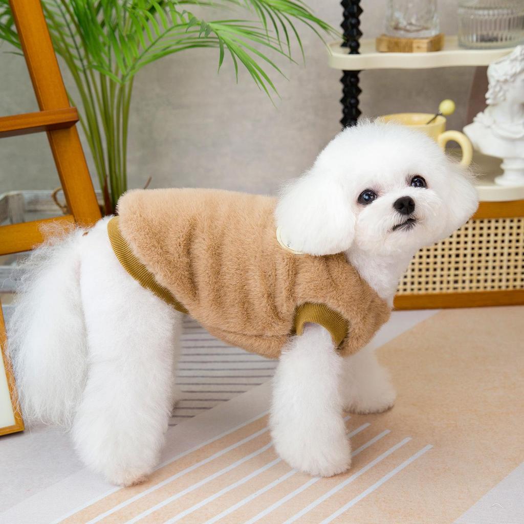 Rabbit Plush Coat for Small Dogs and Cats - Warm and Comfortable Autumn/Winter Pet Clothing