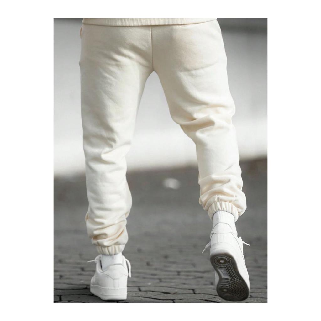 Men's Black Oversize Sweatpants With Elastic Legs