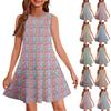 Rochie de vară pentru fetiță Rochie casual color imprimată fără mâneci