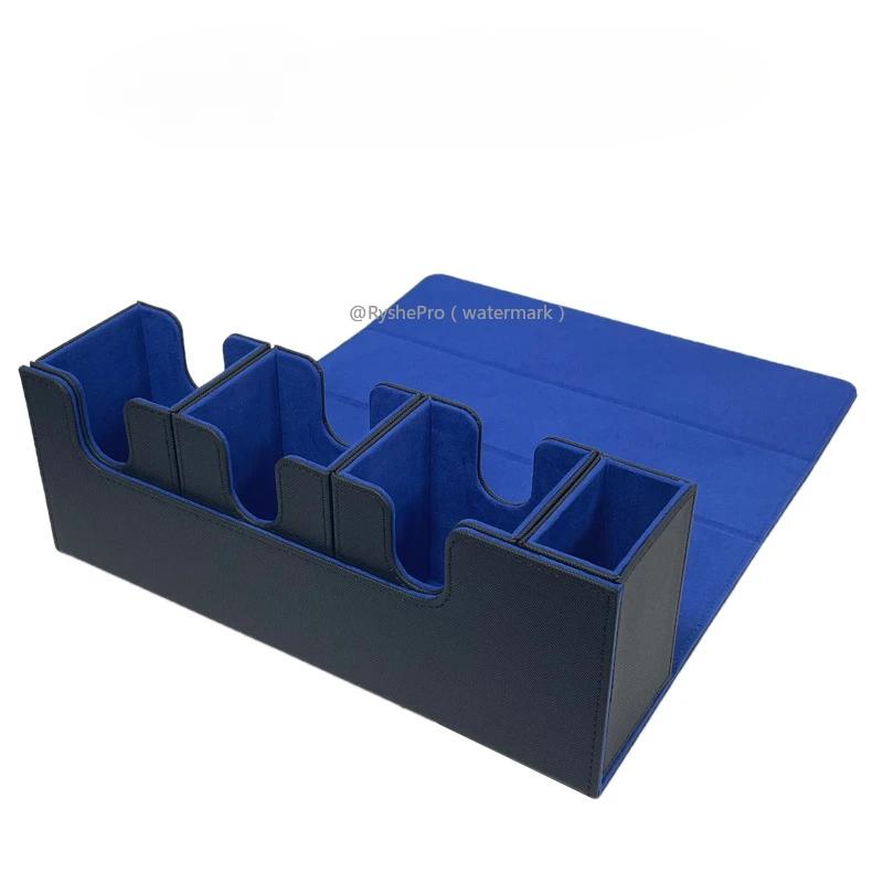 

Коробка для хранения карт с лотком для кубиков 4 в 1 чехол для колоды карт вмещает более 270 карт органайзер Magic Commander для TCG CCG спортивные игровые карты