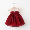 Sommer Mädchen Camisole Kleid Niedliches Baby Prinzessin Schleifenkleid Mesh Kleid