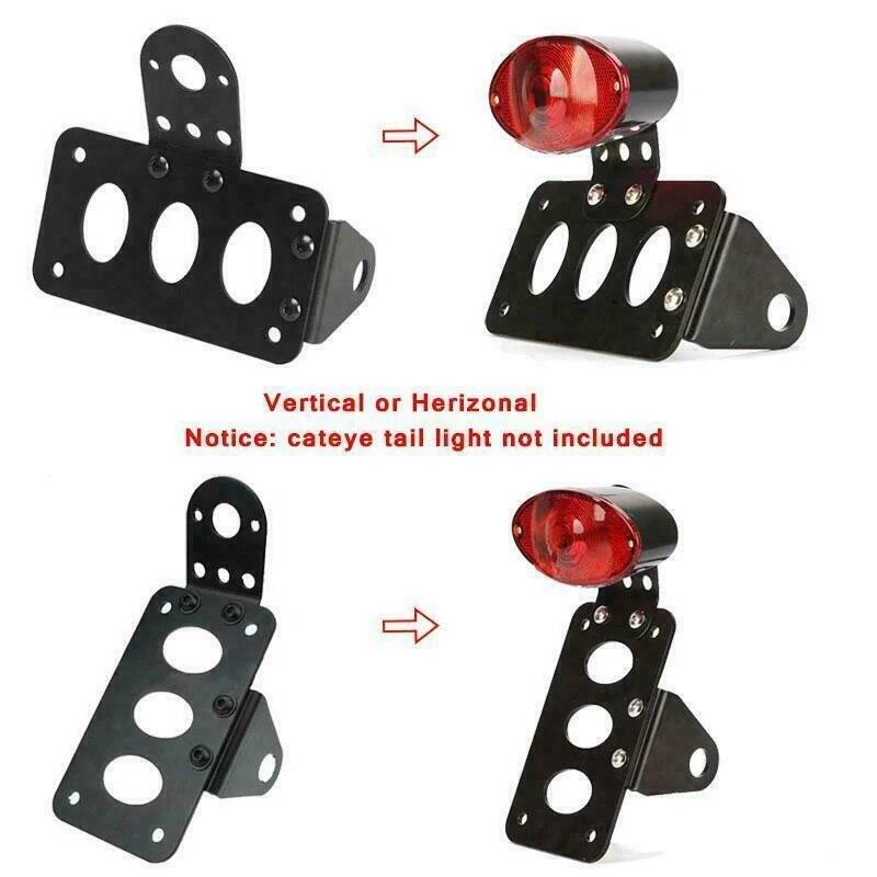 Motorcycle 7/8"22mm License Plate Holder Metal License Bracket Tail Light Holder For Harley Retro Old School Cruiser Bobber Bike