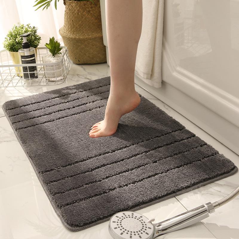 Thickened Non-Slip Water-Absorbing High-Low Pile Mat for Entrance, Kitchen, and Bathroom