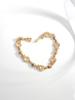 Fashion Chain Heart Bracelet for Women with Red Teardrop Gemstones and Crystal Accents Adjustable Length Elegant Design