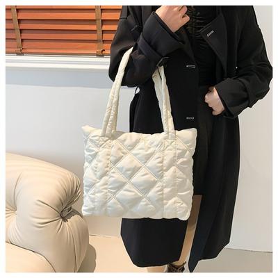 Spring New College Students Class Tote Bag Women's Large-capacity Casual Versatile Down Light Commuter Bag