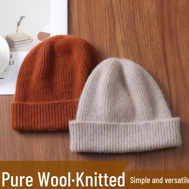 Cozy Autumn & Winter Wool Hat: Thick, Knitted, Ear-Protecting Beanie for Students & Couples