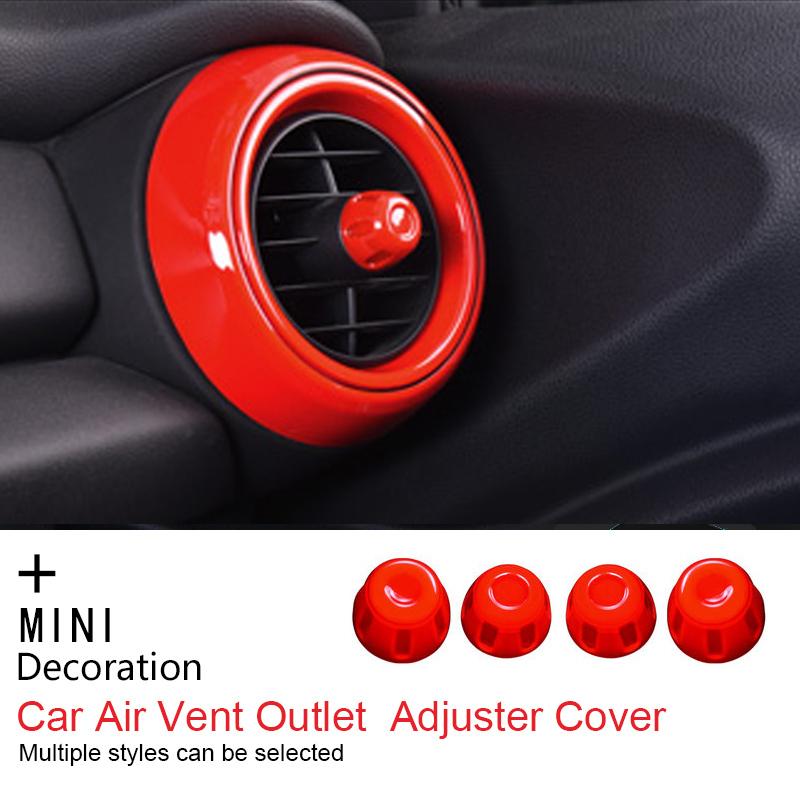 Car Air Vent Outlet Button Adjuster Cover Housing Interior Decor Sticker For Mini Cooper S JCW F55 F56 F57 Hatchback Accessories