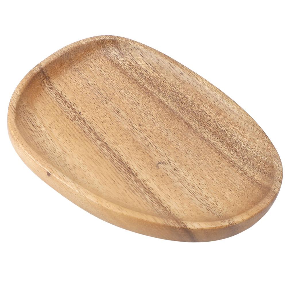 Smooth Polished Wooden Tray Irregular Shape Food Platter Lightweight Storage Tray  Cafe Shop