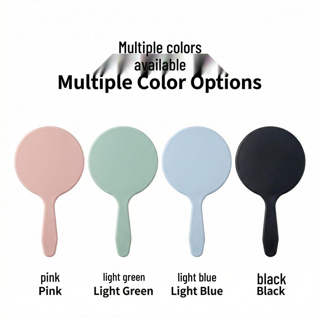 Portable High Definition Round Handheld Makeup Mirror with Handle for Vanity and Beauty Applications