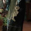 Luo Gu Ni Original Green Patchwork Cotton Linen Lace-Up Wrap Skirt