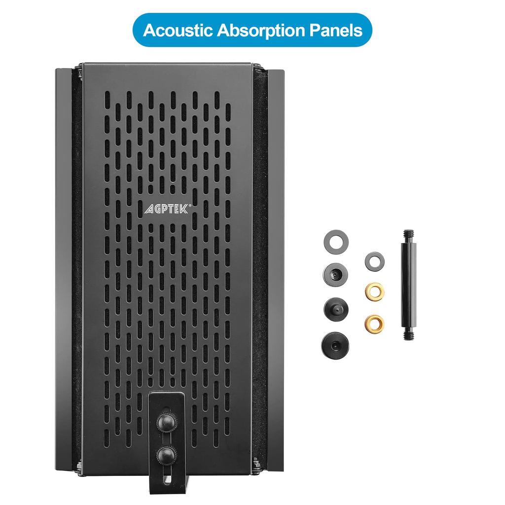 AGPTEK Microphone Isolation Studio Microphone Sound Absorbing Foam Marantz Vocal Reflection Microphone Stand Sound Shield Recording Sound Absorbing