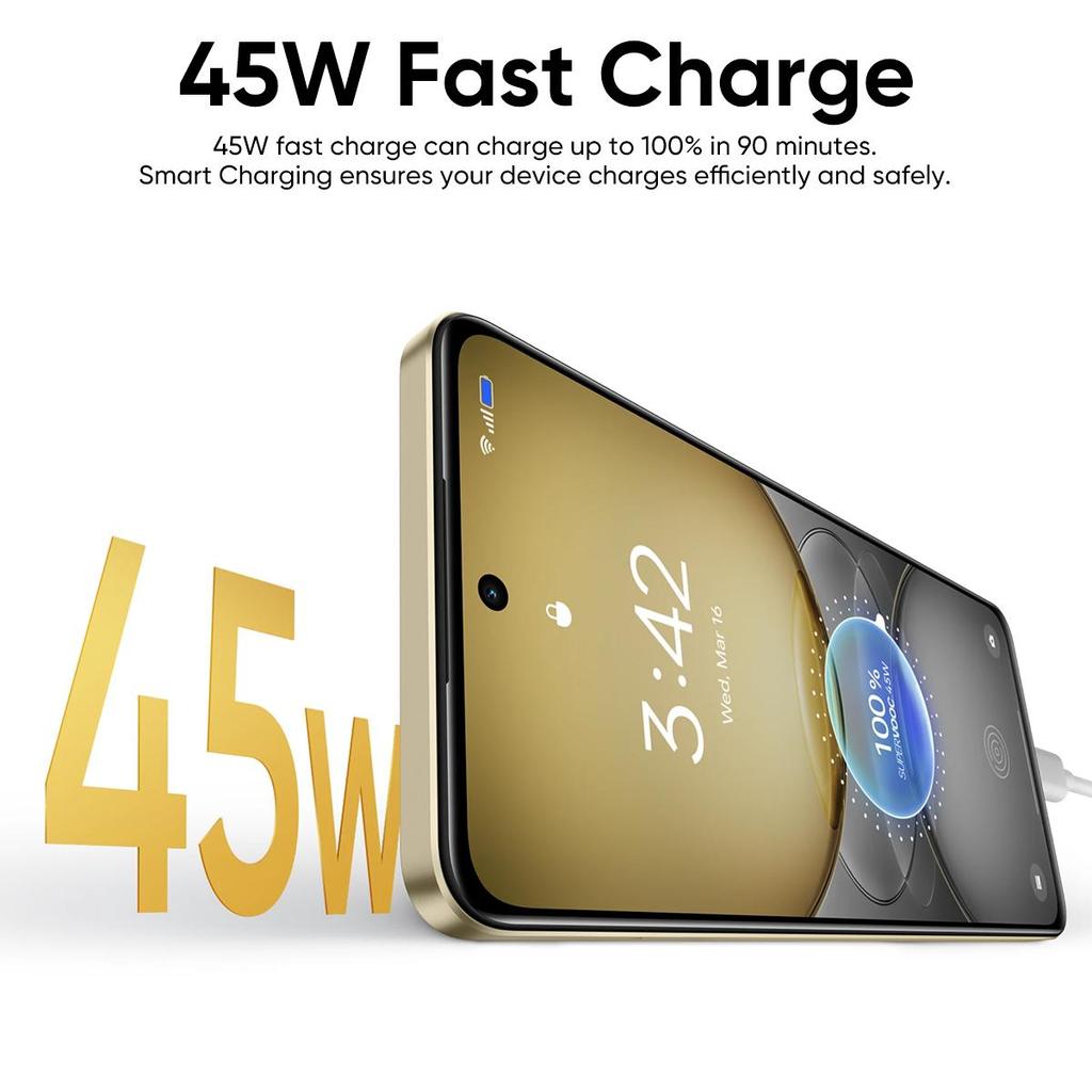 Realme C75 6000mAh Battery 45W Fast Charging IP69 Waterproof Rugged Smartphone 6.72" 90Hz Display