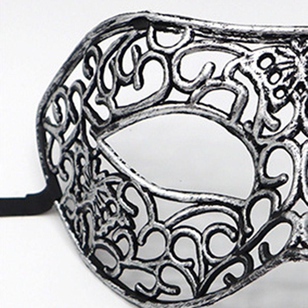 Retro Jazz Flat Head Mask Plastic Half Face Mask Stage Performance Props Halloween Masks  Men